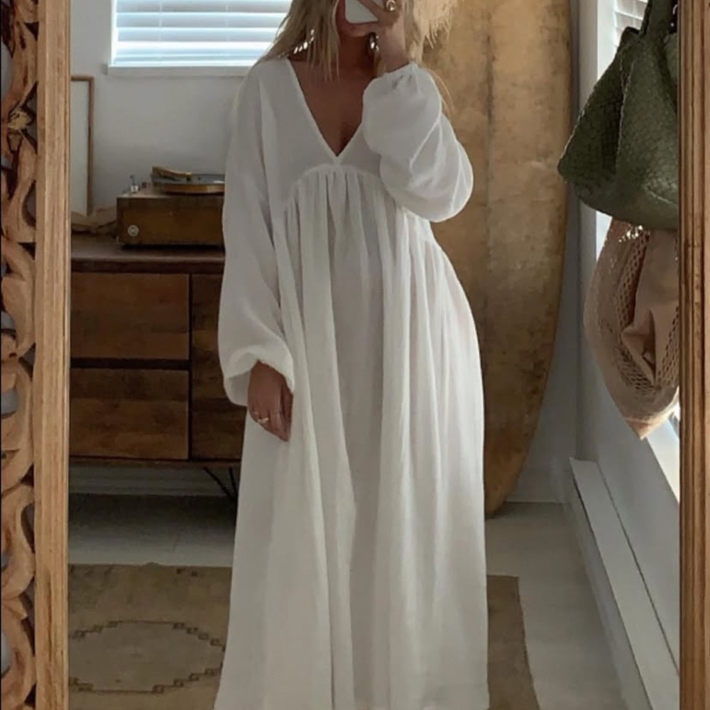Boheme “the dress” in white cotton gauze